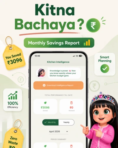 Monthly Savings Report — Rani prepares a detailed Kitna Bachaya report showing exactly where your money goes.