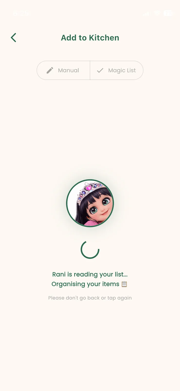 Grocery bill scan — scanning D-Mart receipt to auto-add items